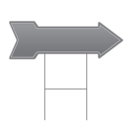 Signmission Gray Arrow Yard Sign Funny Home Decor 30in Wide C-ARROW10-999839